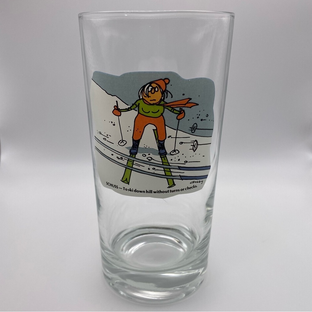 Vintage 1970s Ashby Humor Cartoon Glass - Picture 1 of 2